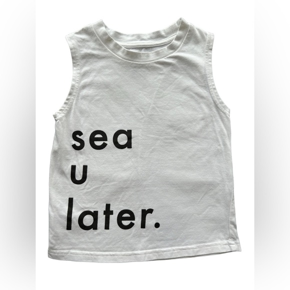 Tiny Tribe Australia Sleeveless Tank Top SEA U LATER Size 5 - Picture 2 of 7